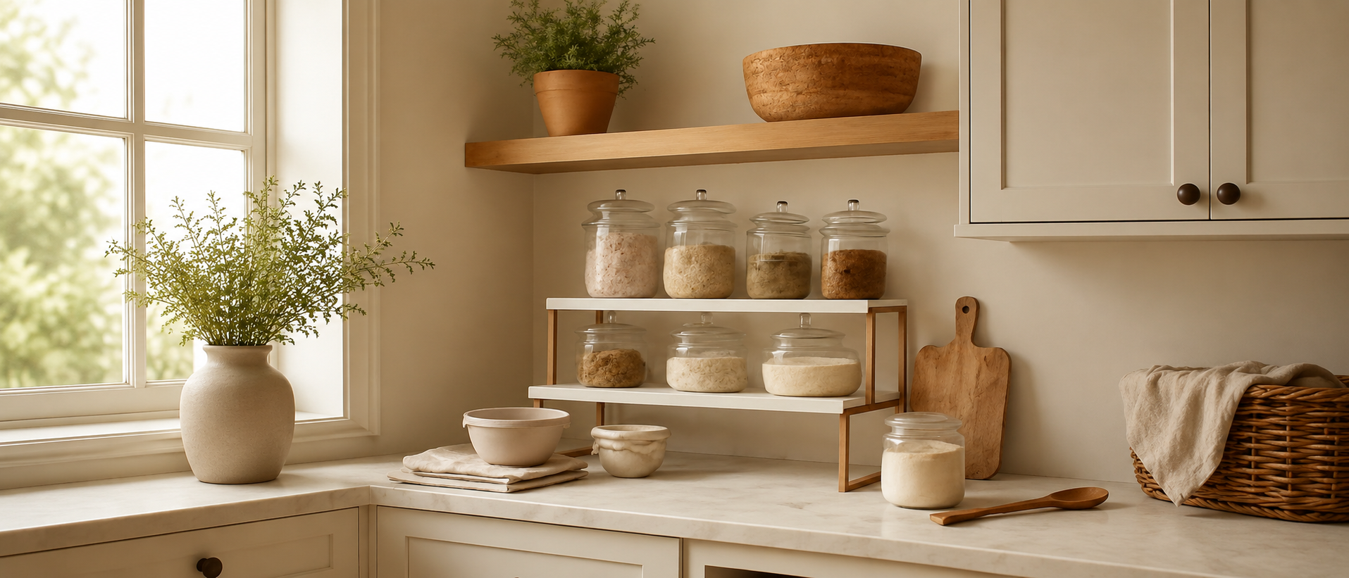 Thoughtful kitchen setting